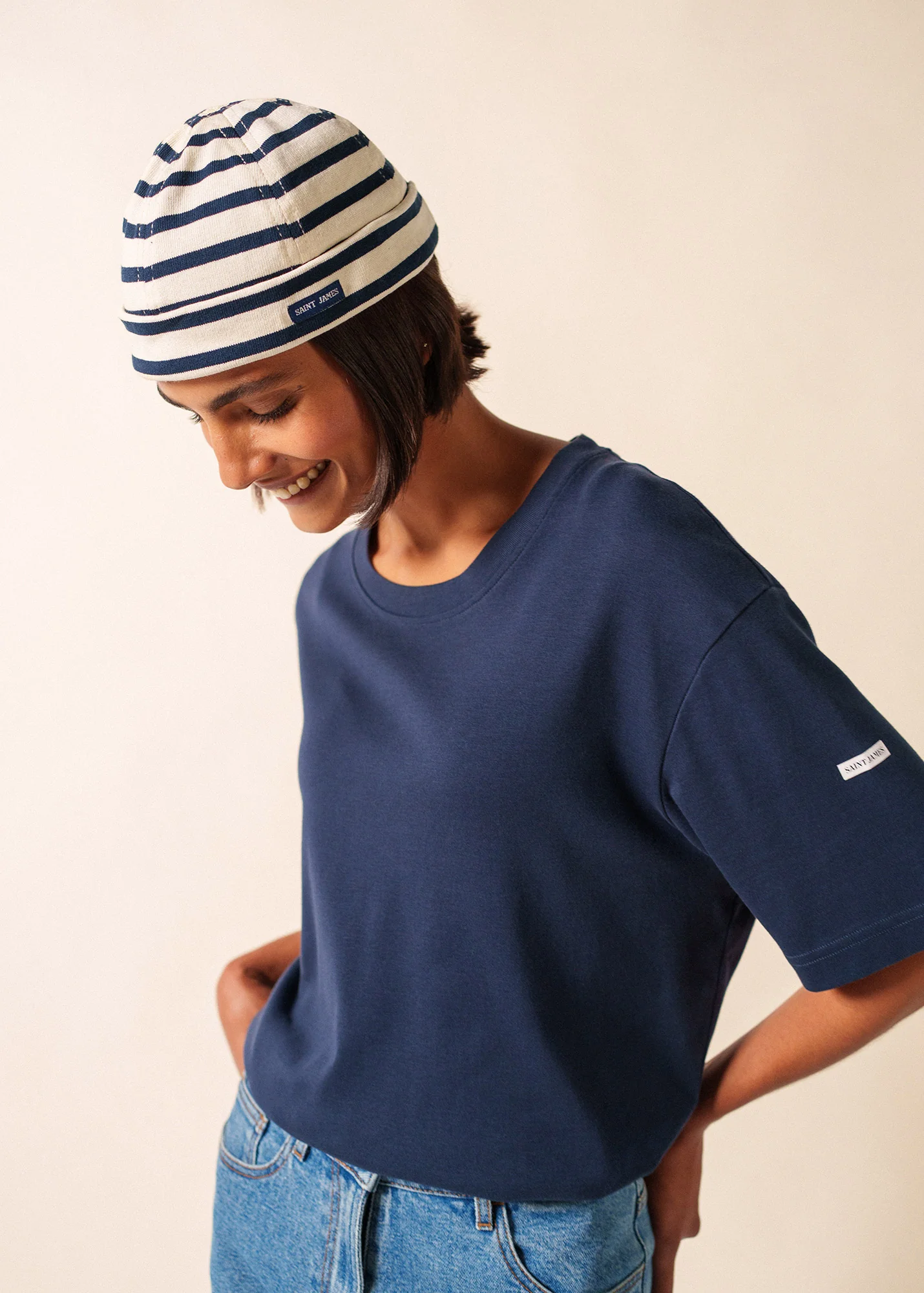 Bonnet Miki Méridien (ECRU/MARINE) - Image 3