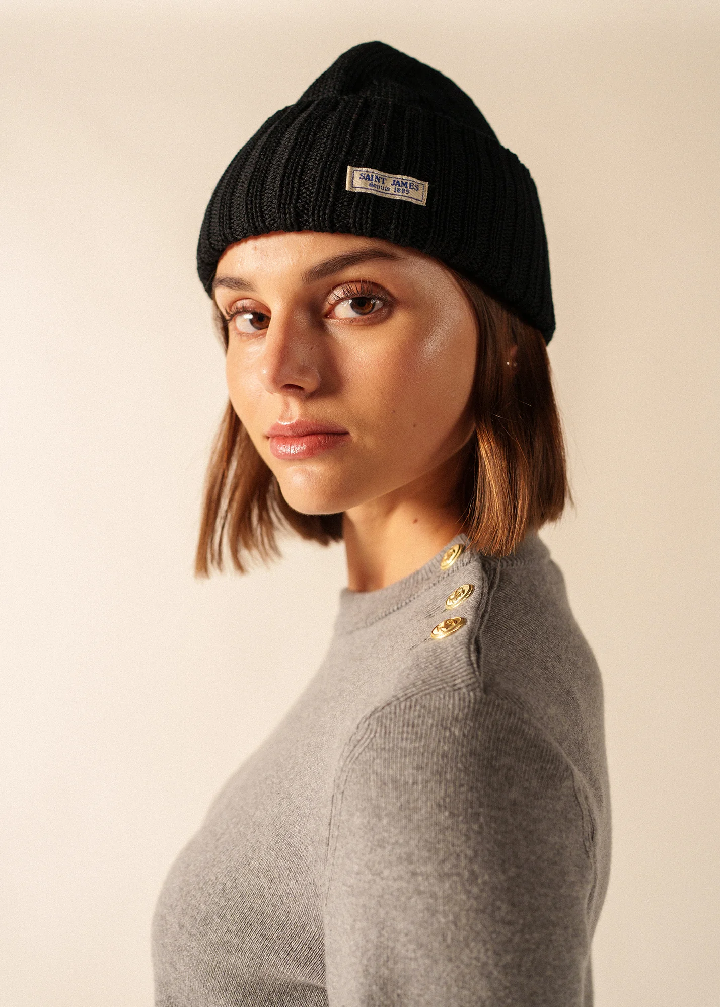 Bonnet Barbaresque - en laine (NOIR) - Image 3