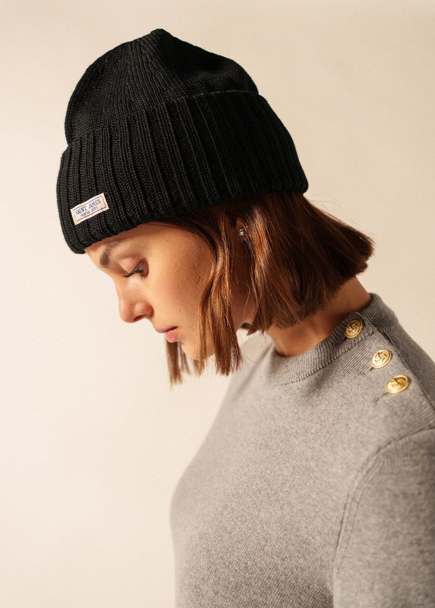 Bonnet Barbaresque - en laine (NOIR) - Image 4