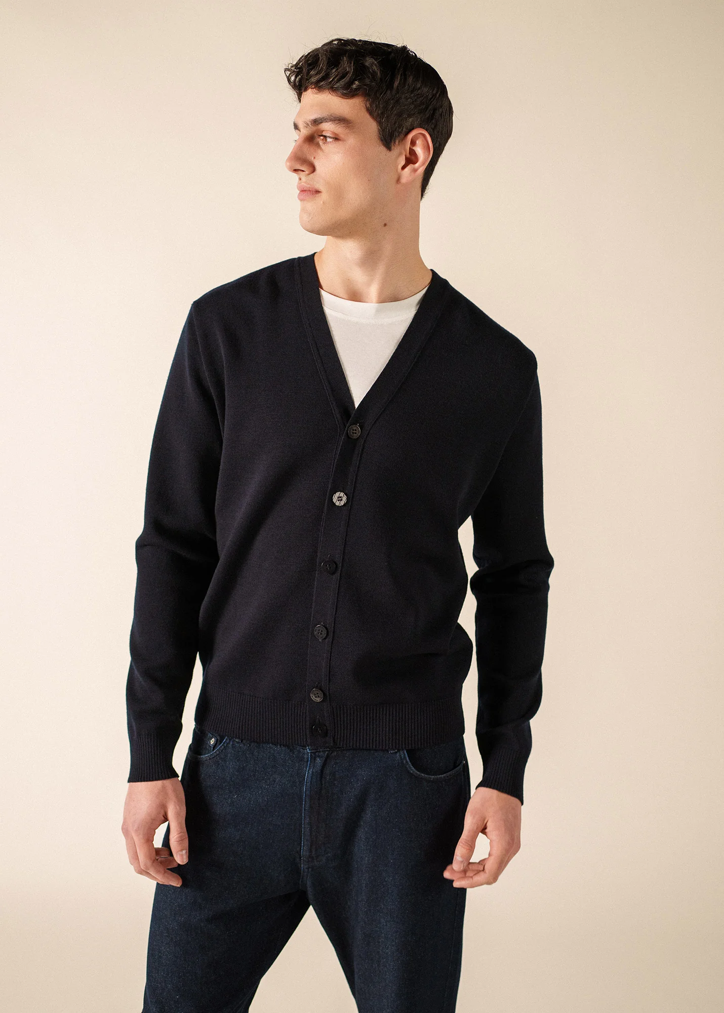 Cardigan Equipage (NAVY/ECUME) - Image 3