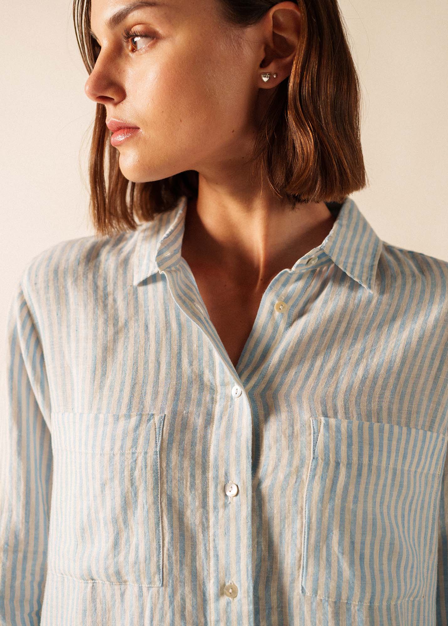 Chemise Charline (BLANC/CIEL) - Image 4