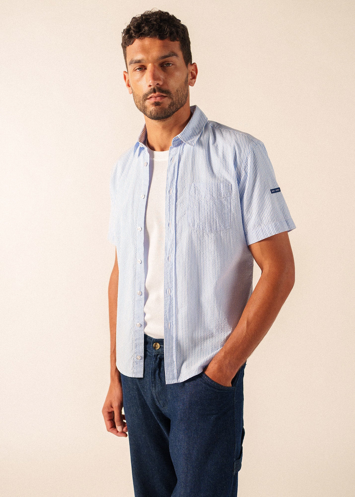 Chemise Jack (BLEU/BLANC) - Image 3