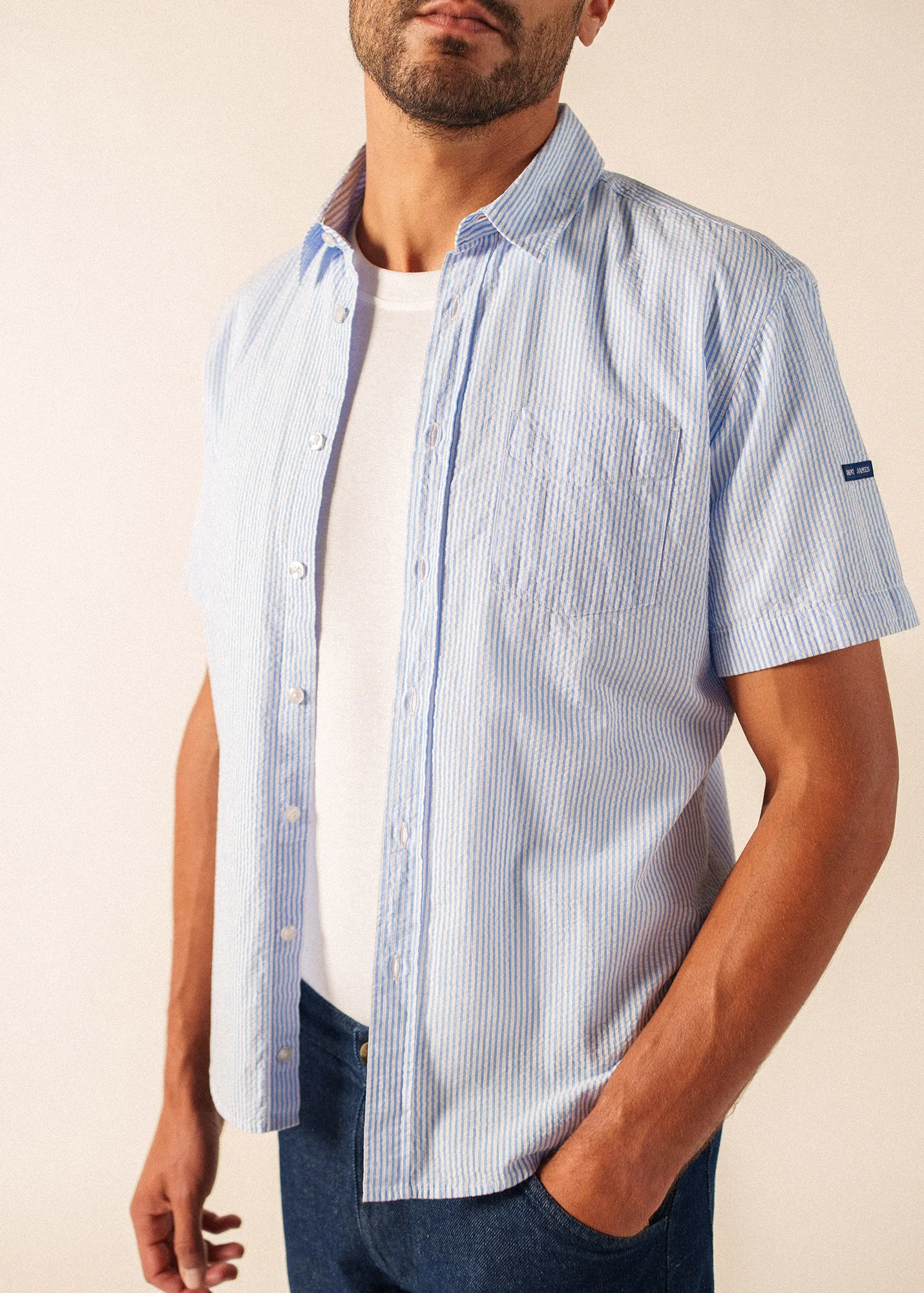 Chemise Jack (BLEU/BLANC) - Image 5