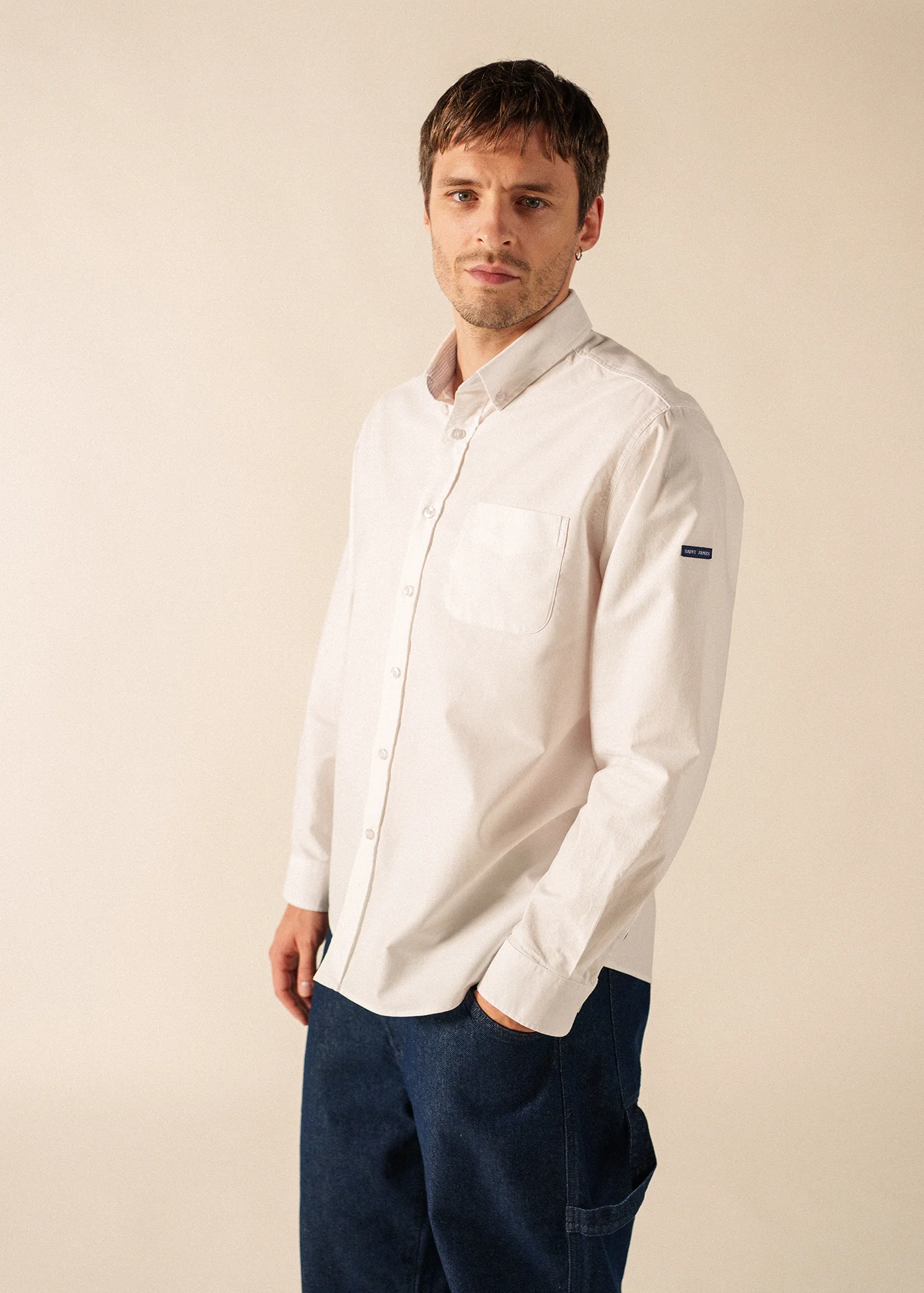 Chemise manches longues Amboise - en coton (BLANC) - Image 3