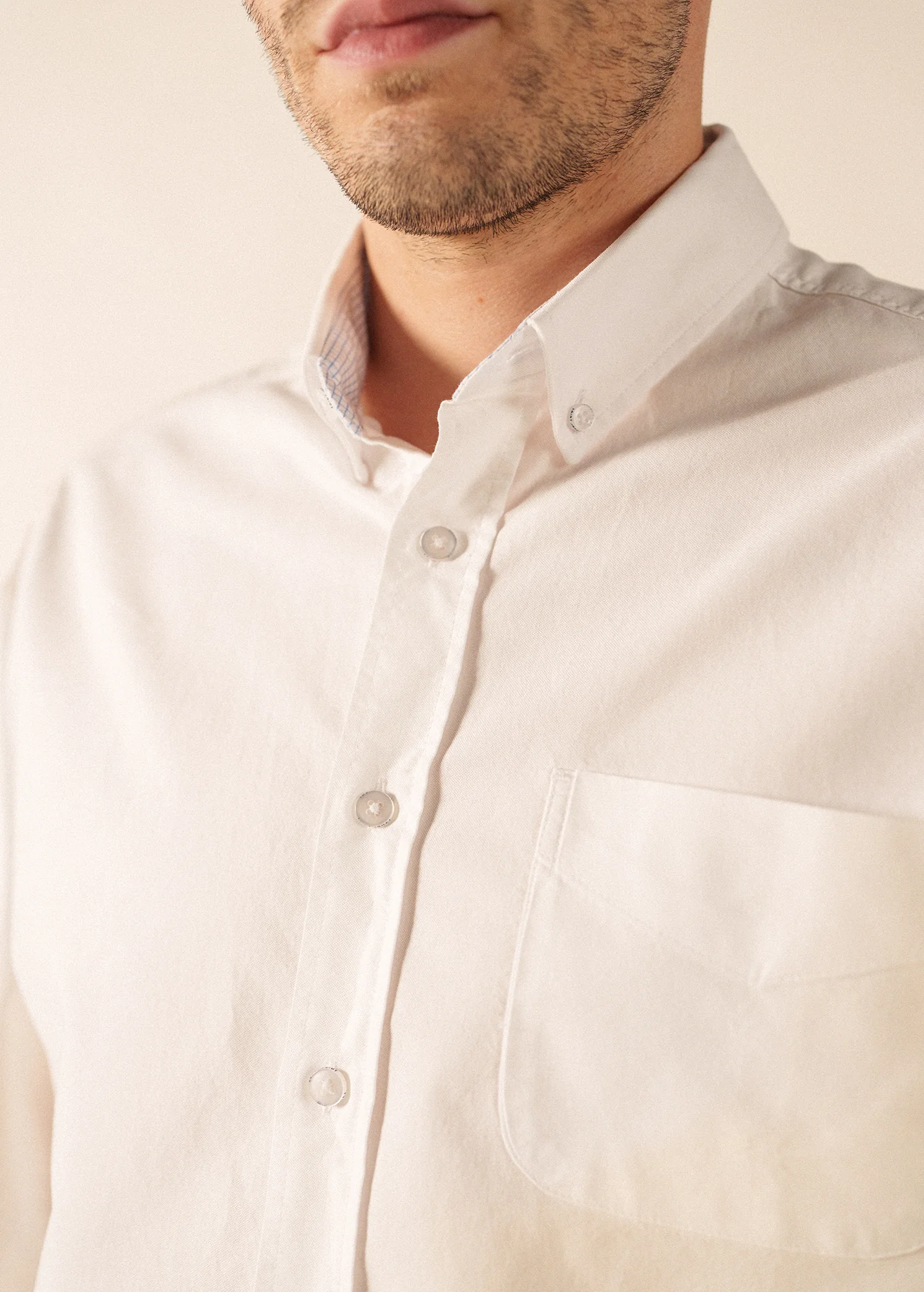 Chemise manches longues Amboise - en coton (BLANC) - Image 5