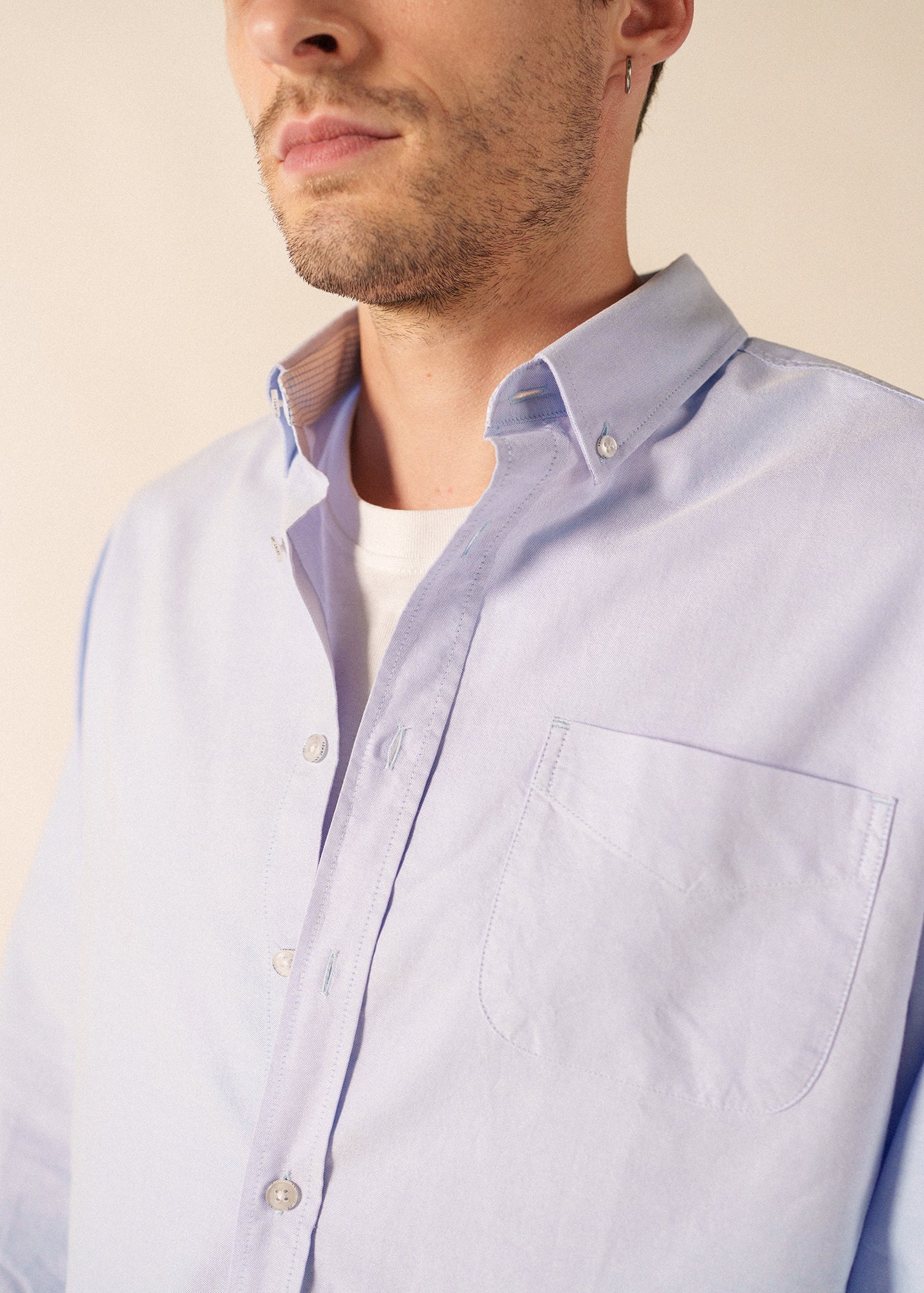 Chemise manches longues Amboise - en coton (CIEL) - Image 5