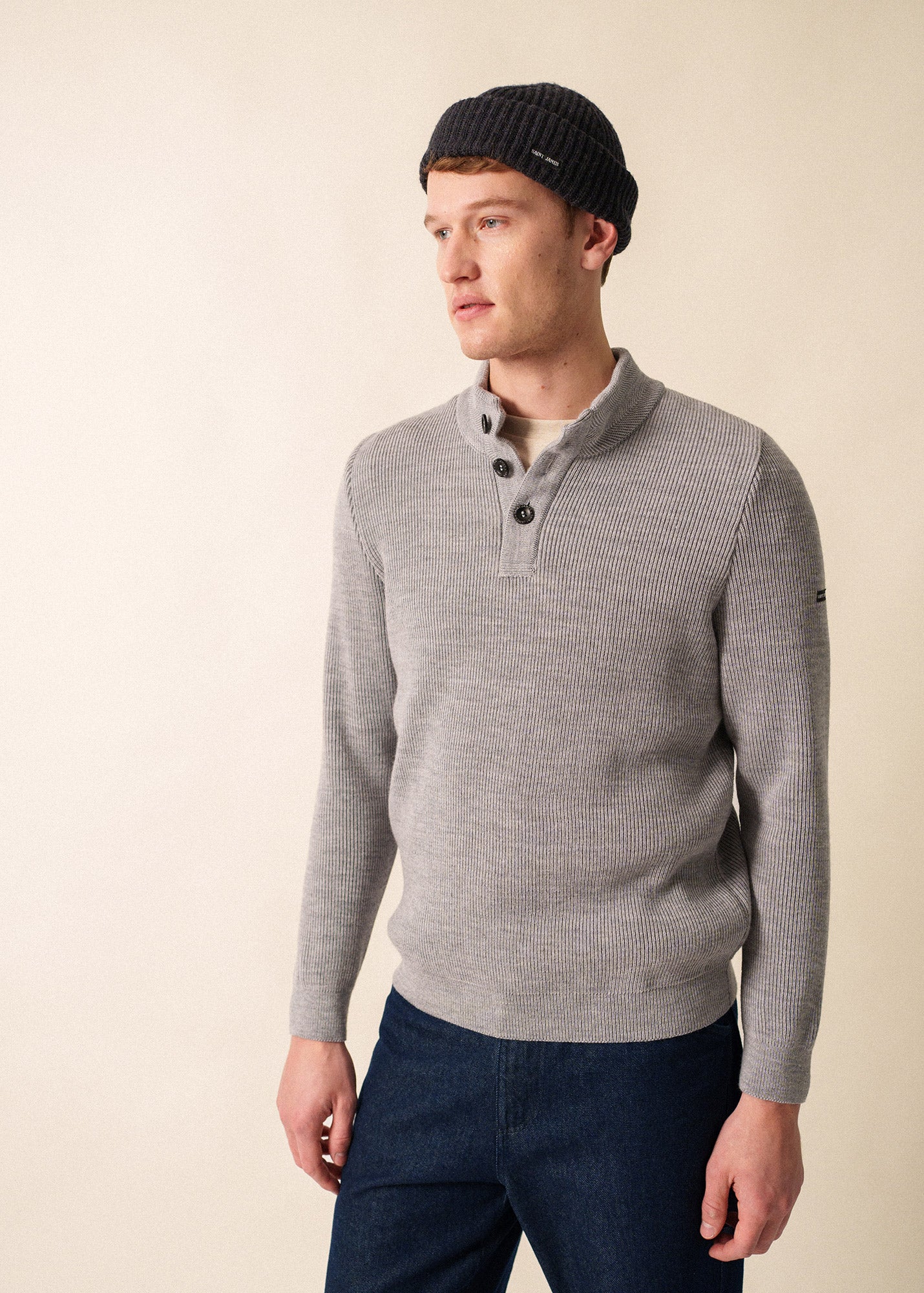 Pull Bourboule - en laine (GRIS CLAIR) - Image 3