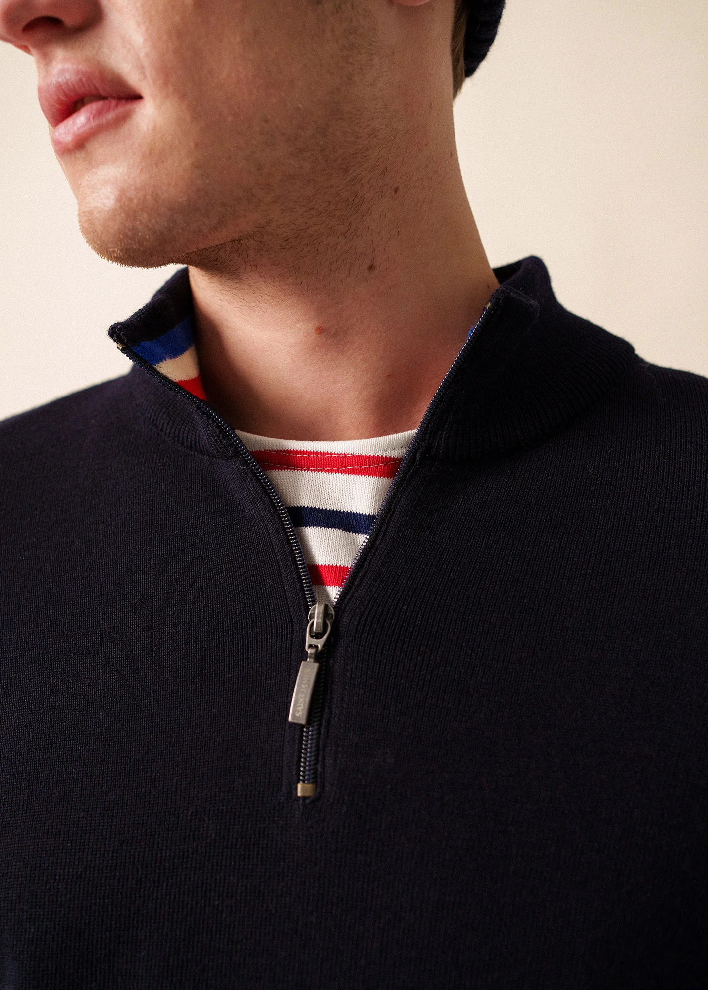 Pull à coudières x l'Elysée (NAVY/MULTICO) - Image 4